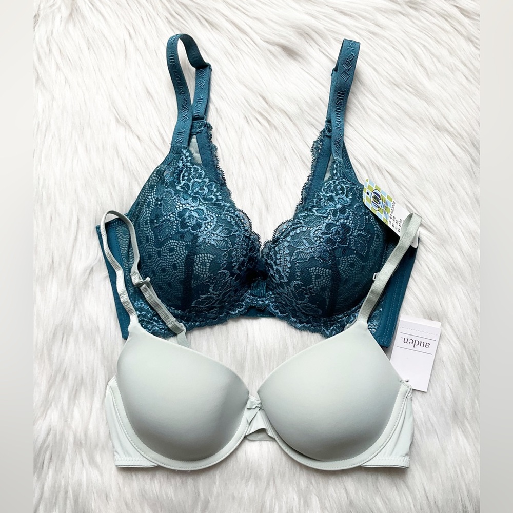 Auden Demi T-Shirt & MEL Lace Plunge Bras, 32C